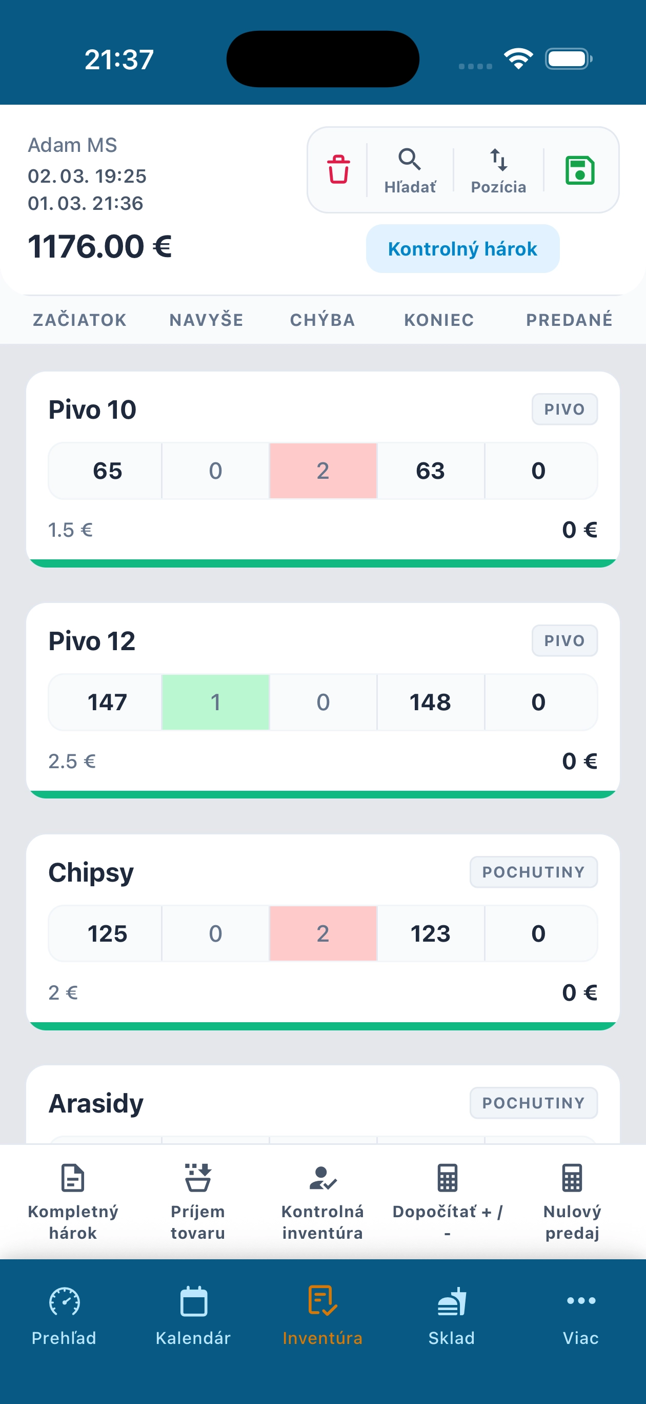 Kontrolná inventúra